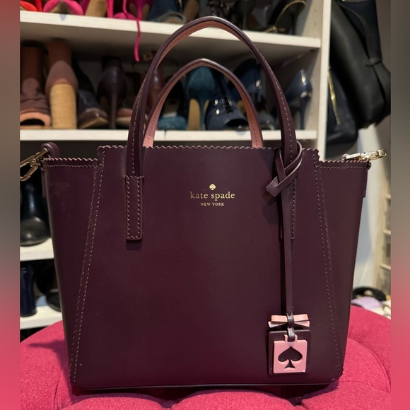 Kate Spade small Loryn ivy drive aubrg/rose - Picture 1 of 8